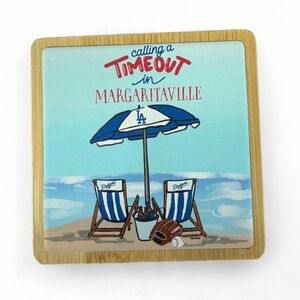 Los Angeles Dodgers Coasters Set of 4 MLB Baseball Bar Decor NWT